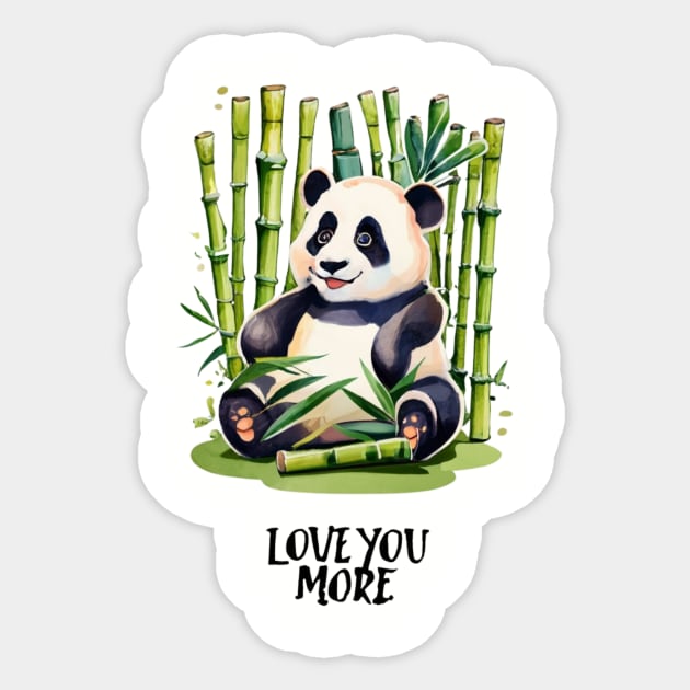 Panda Love You More Sticker by Jo Palmer